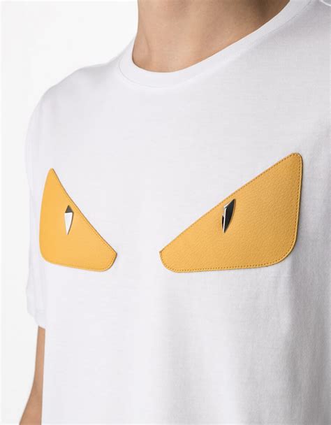 fendi white t shirt eyes|fendi graphic tees.